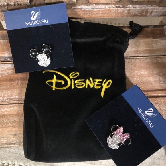 New Swarovski Mickey and Minnie Lapel Pins - Picture 9 of 10